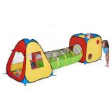UTEX 3 IN 1 POP UP PLAY TENT WITH TUNNEL, INDOOR/O