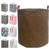 80L WATERPROOF LAUNDRY HAMPER IN FAMILY LEATHER HA