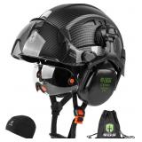 GREEN DEVIL HARD HAT SAFETY HELMET WITH VISOR AND