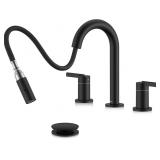 KENES MATTE BLACK PULL DOWN WIDESPREAD BATHROOM FA