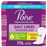 POISE DAILY LINERS, INCONTINENCE PANTY LINERS FOR