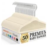 HOUSE DAY 11 INCH VELVET BABY HANGERS 50 PACK BEIG