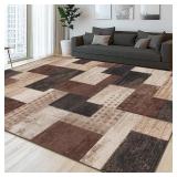 MODERN GEOMETRIC PATCHWORK INDOOR AREA RUG FOR LIV