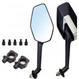 MAMIKO 8MM MOTORCYCLE MIRRORS UNIVERSAL FOR 7/8"HA