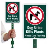 SMARTSIGN 10 X 7 INCH "DOG URINE KILLS PLANTS, PLE