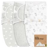 KEABABIES 3-PACK ORGANIC BABY SWADDLES FOR NEWBORN