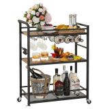 3 TIER BAR CART, SMALL BEVERAGE CART, MINI BAR CAR