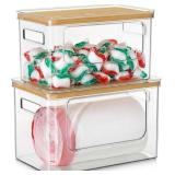 HUDGAN TRASH BAG DISPENSER UNDER SINK, 2 IN 1 GARB