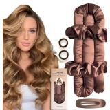 JUMBO HEATLESS HAIR CURLER SET-SATIN HEATLESS CURL