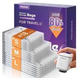 NICETREE 18-PACK VACUUM BAGS FOR TRAVEL WITH RECHA