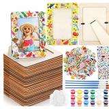 FOVTHS 24 PACKS SUMMER PICTURE FRAME PAINTING CRAF