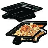 FUN EXPRESS BLACK GRADUATION CAP PLATES DISPOSABLE