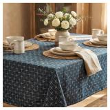 HORALDAILY NAVY BLUE CROSS-STAR TABLE CLOTH, 60ï¿½14