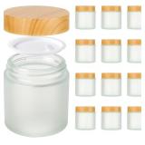 HOA KINH 4OZ GLASS JARS WITH LIDS, 12 PACK FROSTED