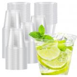LAMOSI 100 PACK 9 OZ CLEAR PLASTIC CUPS DISPOSABLE
