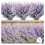 XUNYEE 80 BUNDLES ARTIFICIAL LAVENDER FLOWERS UV R