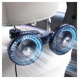 DUAL HEAD CAR COOLING FANS FOR BACK SEAT FOR KIDS,