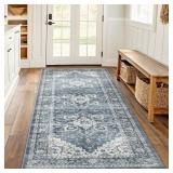 AMADA HOMEFURNISHING 2X6 WASHABLE RUNNER RUG, LOW-