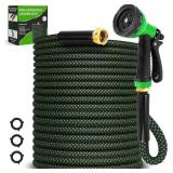 GARDEN HOSE 50FT, NON-EXPANDING WATER HOSE WITH 10