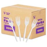 PANTRY VALUE 1000 COUNT LIGHTWEIGHT WHITE PLASTIC