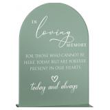 IN LOVING MEMORY WEDDING SIGN WITH STAND 5" X 7" S