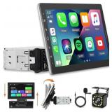 10.1 INCH SINGLE DIN CAR STEREO WITH CARPLAY AND A