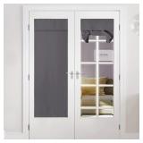 NICETOWN GREY BLACKOUT FRENCH DOOR CURTAIN THERMAL