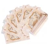 6PCS MINI JEWELRY ORGANIZER - CLEAR VELVET POUCHES