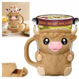 HIGHLAND COW ICE CREAM PINT HOLDER, ICE CREAM PINT