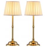 KDG GOLD CORDLESS LED TABLE LAMPS SET OF 2, BEIGE