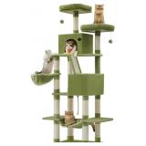 FEANDREA CAT TREE, 81.1-INCH LARGE CAT TOWER, MULT