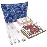 AMERICAN MINI MAHJONG SET 166 MAHJONG TILES 0.9-IN