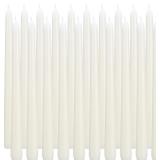 FLAMECAN IVORY TAPER CANDLES, SET OF 40 UNSCENTED
