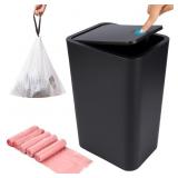 2.6 GALLON (10L) SLIM DOG-PROOF TRASH CAN WITH PRE