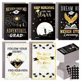 EAASTY 50 SET GRADUATION CARDS BULK GOLD FOILED GR