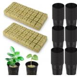 72 SETS ROCKWOOL CUBES AND NET POTS, 1.2 * 1.2 * 1