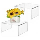 RATTANVIEW 2 PCS 9 X 9 INCH LARGE ACRYLIC RISERS D
