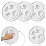 4PACK 5 GALLON BUCKET LIDS, 12INCH LEAK-PROOF PLAS