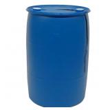 $125 55 GAL. BLUE INDUSTRIAL PLASTIC DRUM