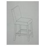 4PCS BLACK COUNTER HEIGHT CHAIR