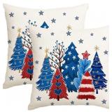 1 LOT OF 2- RABUSOFA 4TH OF JULY PILLOW COVERS 18X
