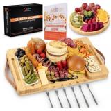 BAMBOO CHARCUTERIE BOARD SET WITH MAGNETIC SIDE TR