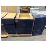 1 LOT OF (3) ASSORTED NAVY BLUE CABINETS