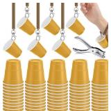 LEMONROAD 50 PACK GOLD SHOT CUP WITH WRISTBAND FOR