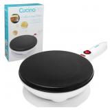 CUCINAPRO CORDLESS WHITE STAINLESS STEEL CREPE MAK