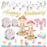 258 PCS FAIRY BIRTHDAY PARTY DECORATIONS INCLUDE D