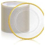 $140 HOOLERRY 50 PACK CLEAR CHARGER PLATES BULK 13