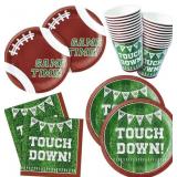 YY FOOTBALL PARTY PAPER PLATES NAPKINS AND CUPS SE