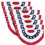 TEGEME 3 X 6 FT AMERICAN FLAG PATRIOTIC BUNTING OU