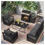 $1350 5-PIECE ALUMINUM OUTDOOR PATIO CONVERSATION